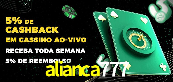 Promoções do cassino ao Vivo alianca777